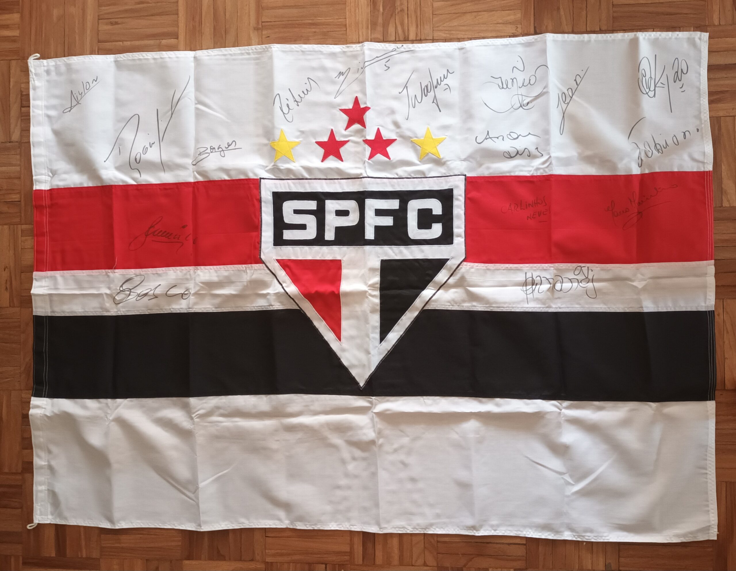 Bandeira Autografada SPFC
