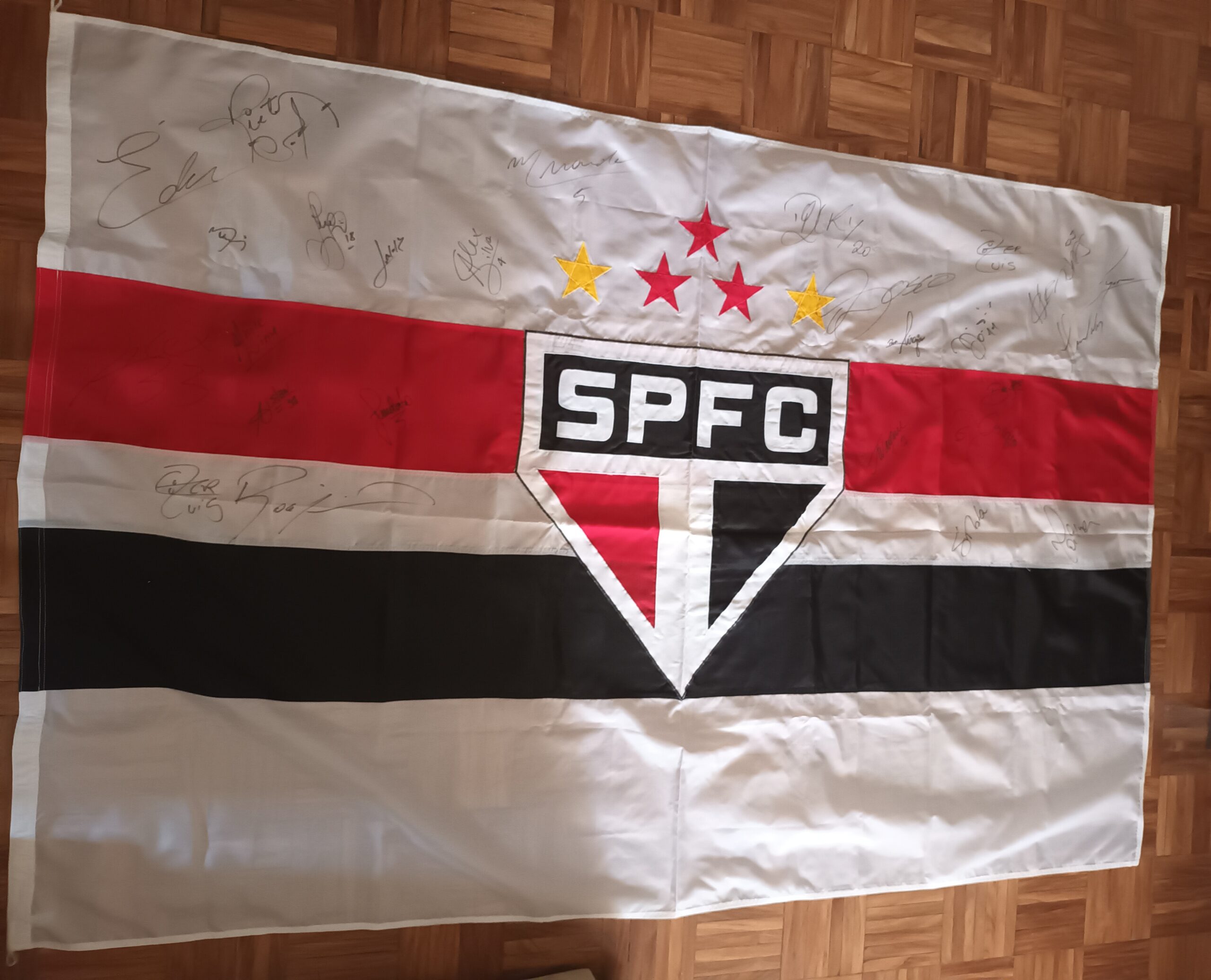 Bandeira Autografada SPFC