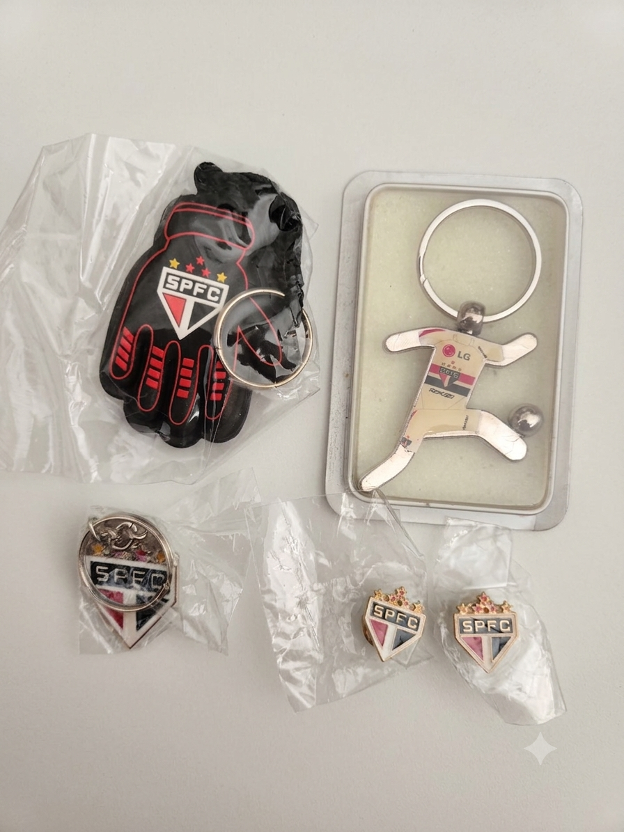 Kit Chaveiro e Pin SPFC
